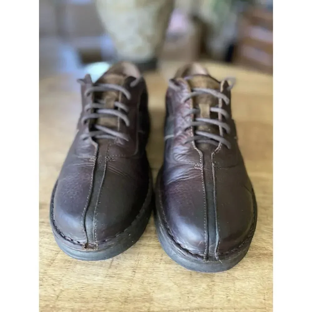 Clarks Active Air Brown Leather Oiled Split Toe Oxford Shoes Men's 10M